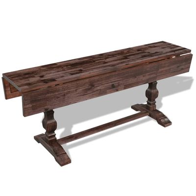 vidaXL Sulankstomas dvigubas stalas, akacijos mediena, 180x80x75 cm