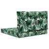 vidaXL Lauko sofa pagalvėlė 2 pcs Lapų ra&scaron;tas Poliesteris