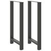 vidaXL Baro stalo kojos, antracito spalvos, 2 vnt., 60x(110-111) cm, plienas