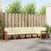 vidaXL Lauko sofos komplektas su pagalve 6 pcs Natūralus ir grietinėlė