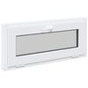 vidaXL Požeminio lango RISOR 90 x 40 cm PVC ir stiklas Balta