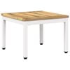 vidaXL Kavos staliukas Balta 49 x 48,5 x 36 cm Kietos akacijos mediena