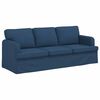 vidaXL Sofa 2 pcs Mėlyna 182 x 80 x 82 cm audinys
