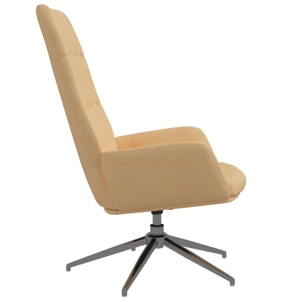 vidaXL Poilsio kėdė, kreminės spalvos, dirbtinė versta oda