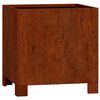 vidaXL Lovelis su kojelėmis, rūdžių, 30x30x30cm, Corten plienas