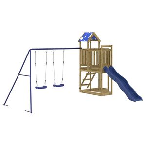 vidaXL Lauko žaidimų aik&scaron;telės komplektas, impregnuota pu&scaron;ies mediena