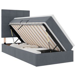 vidaXL Lova su daiktų laikymo vieta ir čiužiniu 90 x 190 cm Aksomas