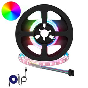 vidaXL LED juosta 2 vnt. Juoda ir permatoma Varis ir plastikas