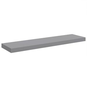 vidaXL Pakabinama sieninė lentyna, pilkos spalvos, 90x23,5x3,8cm, MDF