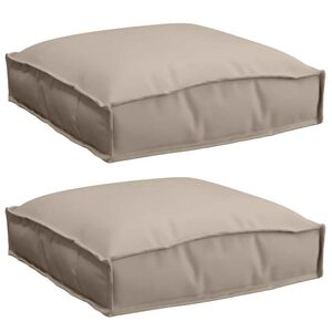 vidaXL Pagalvėlė 2 pcs Taupe 40 x 40 x 8 cm Oksfordo audinys