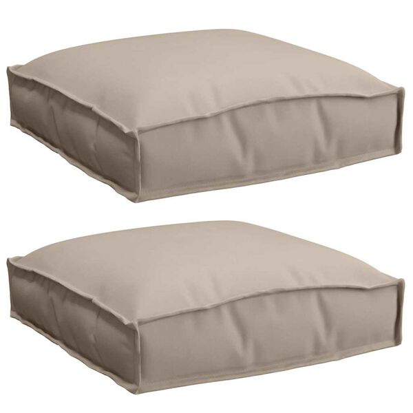 vidaXL Pagalvėlė 2 pcs Taupe 40 x 40 x 8 cm Oksfordo audinys