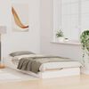 vidaXL Lovos rėmas Balta 90 x 210 cm Kietos pu&scaron;ies mediena