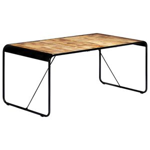 vidaXL Valgomojo stalas, 180x90x76cm, neapdorotas mango masyvas