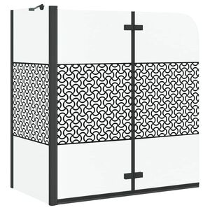 vidaXL Vonia Apsauga Geometrinis Juoda 120 x 67 x 129 cm