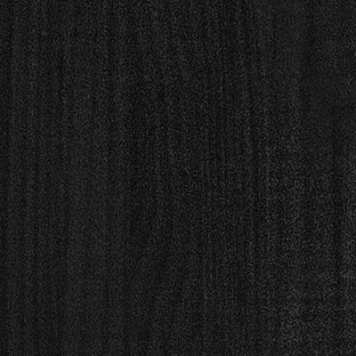 vidaXL Sodo lovelis, juodas, 40x40x70 cm, pušies medienos masyvas