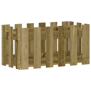 vidaXL Sodo lovelis, 60x30x30cm, impregnuota pu&scaron;is, tvorelės dizaino