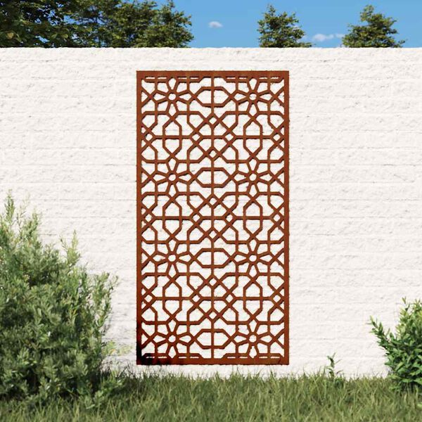 vidaXL Sodo sienos dekoracija, 105x55cm, corten plienas