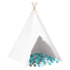 vidaXL Teepee palapinė Balta 120 x 120 x 150 cm Audinys ir plastikas