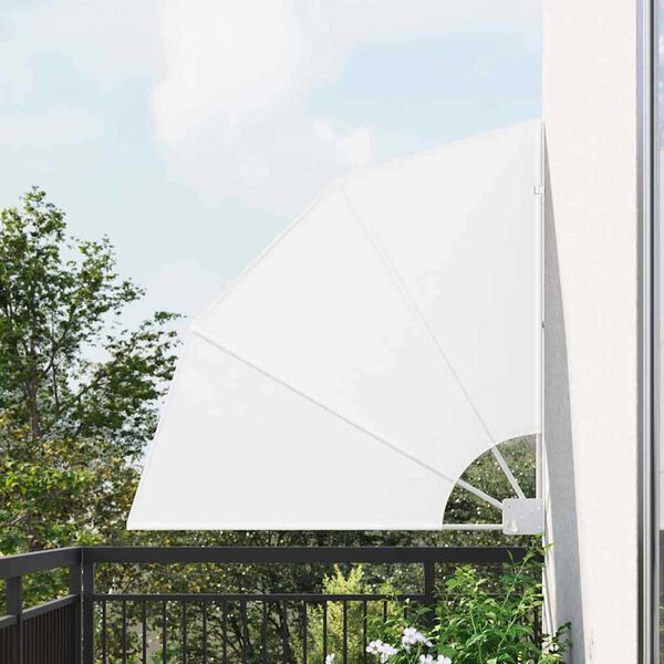 vidaXL Balkono privatumo ekranas Balta 115 x 115 cm audinys