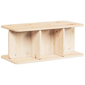 vidaXL Kavos staliukas Natūrali 80 x 39,5 x 33,5 cm Pu&scaron;ies masyvas