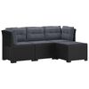 vidaXL 4 Vietų Sodo Sofa su Pagalvėlėmis Ratanų Imitacija PP Antracito