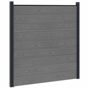 vidaXL Tvoros rinkinys 180 x 186 cm WPC ir aliuminis Pilka
