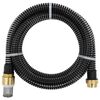 vidaXL Siurbimo žarna su žalvarinėmis jungtimis, juoda, 1,1", 4m, PVC