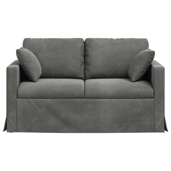 vidaXL Sofa Tamsiai pilka 138 x 78 x 80 cm Aksomas