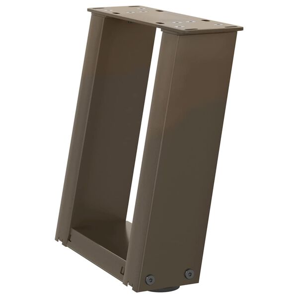 vidaXL Kavos staliuko kojelės, U formos, 2 vnt., natūralus plienas, 30x(30-31) cm, plienas