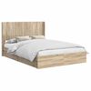 vidaXL Lovos rėmas su saugojimu ir nugara Sonoma ąžuolas 160 x 200 cm