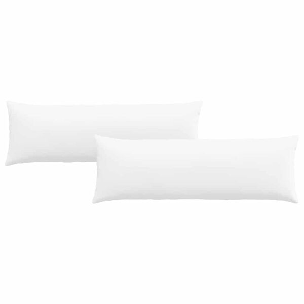 vidaXL Sofa Pagalvės 2 pcs Balta 120 x 40 cm audinys