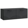 vidaXL Sieninė TV spintelė Juoda 78,5 x 31 x 30 cm Apdirbta mediena