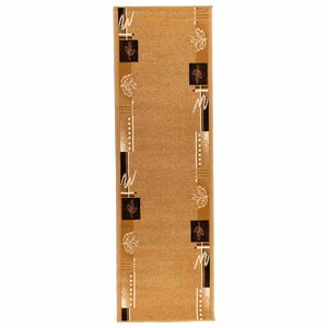 vidaXL Bėgimo kilimėlis FLORNES Austas Okra Lapai 67 x 150 cm PP 7 mm