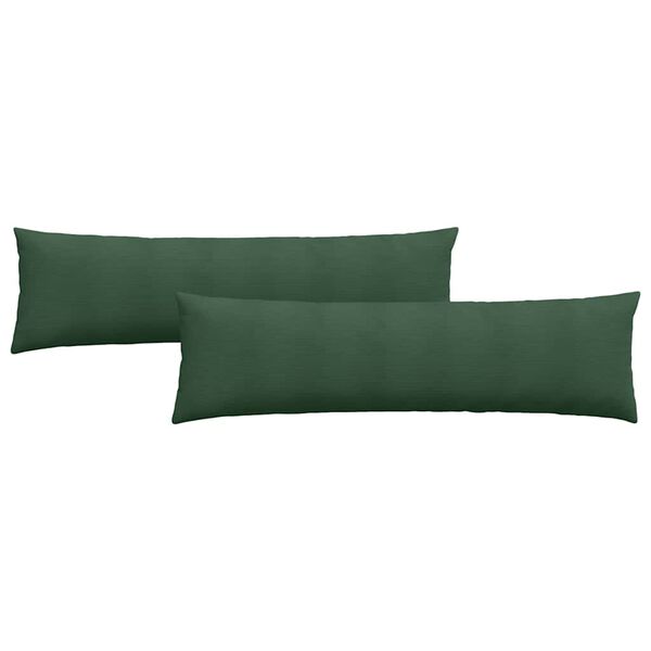 vidaXL Sofa Pagalvės 2 pcs Tamsiai žalia 145 x 40 cm