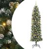 vidaXL Dirbtinis lieknas Kalėdų medis Žalia ir balta 240 cm