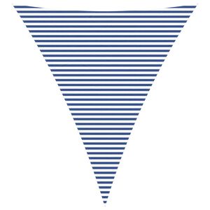 vidaXL Saulės burė Mėlyna ir balta 5 x 6 x 6 m