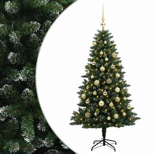 vidaXL Dirbtinė Kalėdų eglutė su burbulais 150 cm 150 LED &Scaron;ilta balta