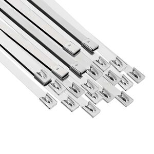 vidaXL Laido tvirtinimas 25 vnt. 7,9 x 250 mm Sidabrinė