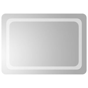 vidaXL LED vonios veidrodis Skaidrus 70 x 50 cm grūdintas stiklas
