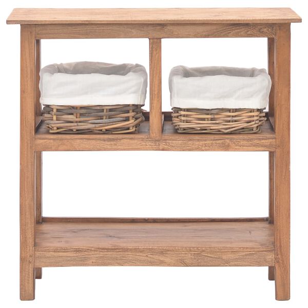 vidaXL Konsolinis staliukas, 69x28x70cm, raudonmedžio medienos masyvas