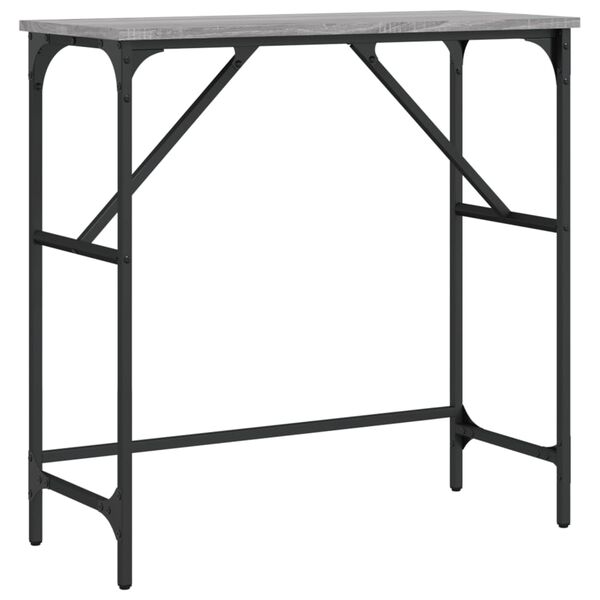 vidaXL Konsolinis staliukas, pilkas ąžuolo, 75x32x75cm, mediena