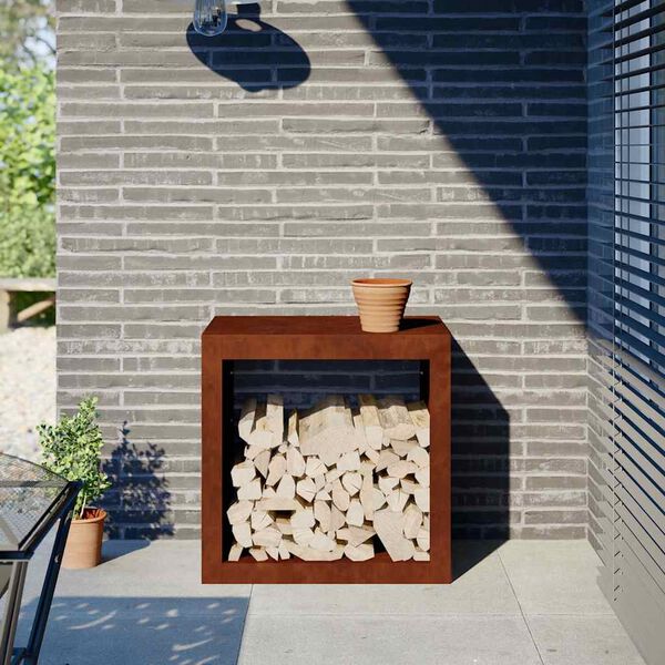 vidaXL Malkų lentyna 60x40x60 cm oro sąlygoms atsparus plienas