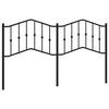vidaXL Metalinis pakaitinis galvūgalis, juodos spalvos, 180cm