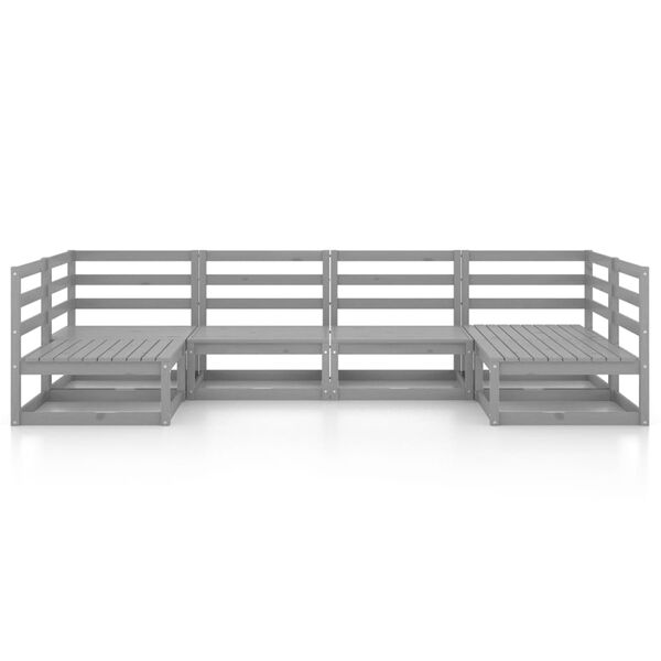 vidaXL Sodo poilsio baldų komplektas, 6 dalių, pu&scaron;ies medienos masyvas