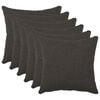 vidaXL Pagalvėlės užvalkalas 6 pcs HEERLEN Tamsiai pilka 30 x 30 cm
