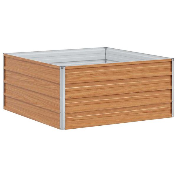 vidaXL Paaukštinta sodo lova Šviesiai rudas 100 x 100 x 45 cm