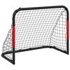 vidaXL Futbolo vartai su tinklu, raudoni ir juodi, 90x48x71cm, plienas