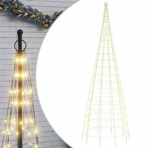 vidaXL LED Kalėdų eglutė 550LED &Scaron;iltai balta 300cm