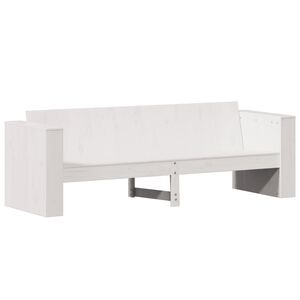 vidaXL Trivietė sodo sofa, balta, 189x60x62cm, pu&scaron;ies medienos masyvas
