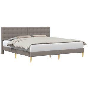 vidaXL Lovos rėmas su galvūgalio Taupe 200 x 200 cm Audinys